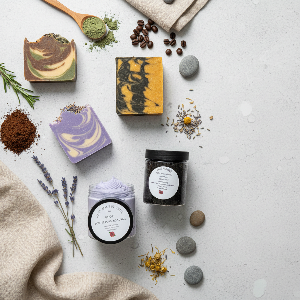 HMGEssentials Soaps and Scrubs Ad