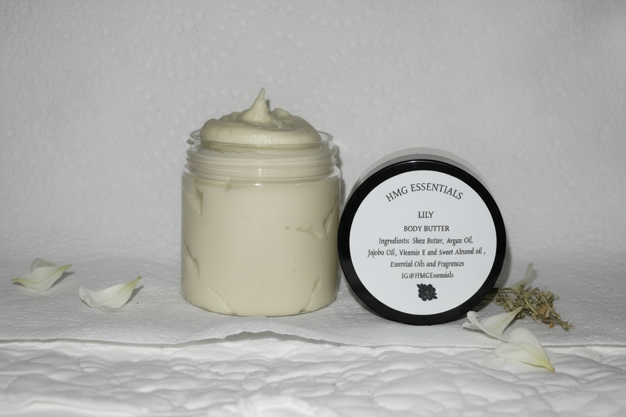 Lily Body Butter Light Gray Background